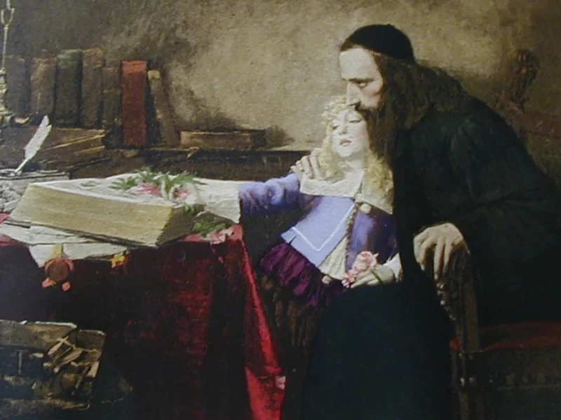 1865-Samuel Hirszenberg - Uriel da Costa insegna al giovane Spinoza (1901)